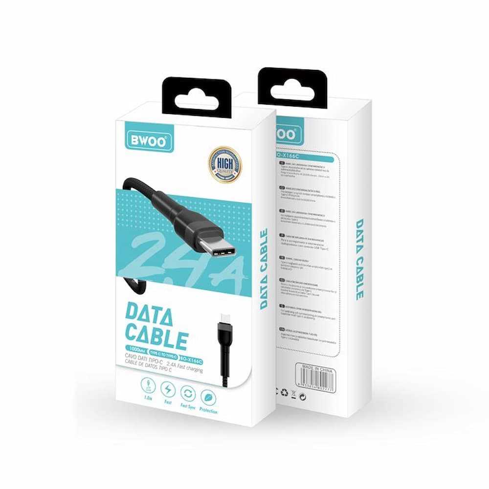 BWOO BO-X168 USB C To USB C Data Cable